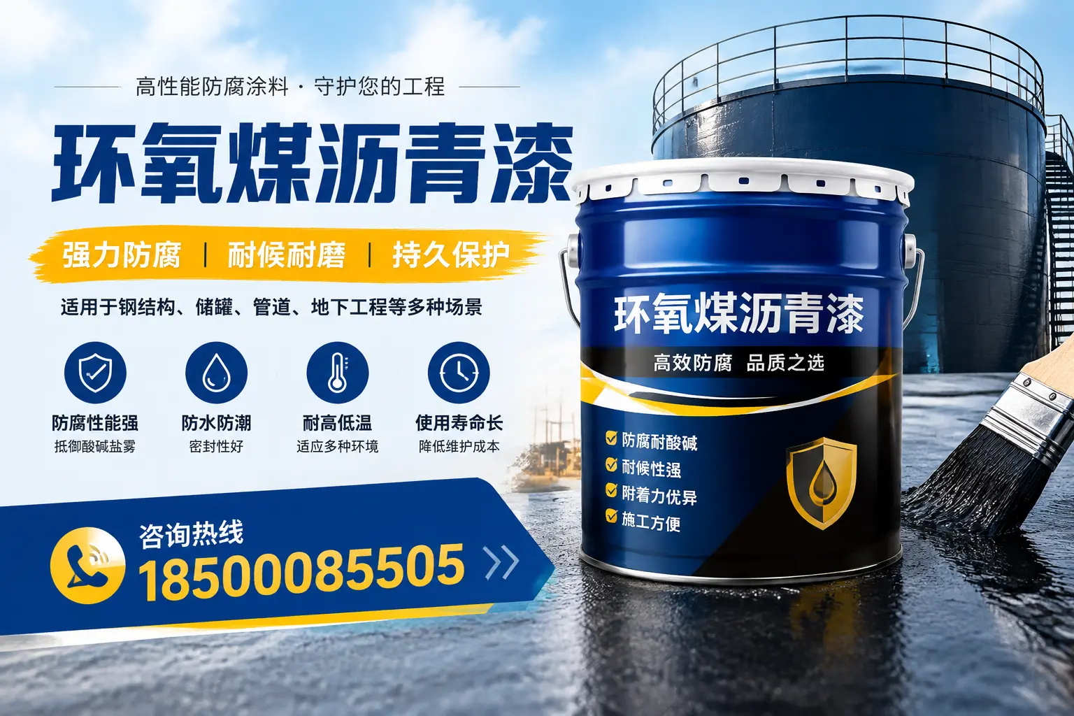 环氧煤沥青漆在工业中的应用,南充企业的选择